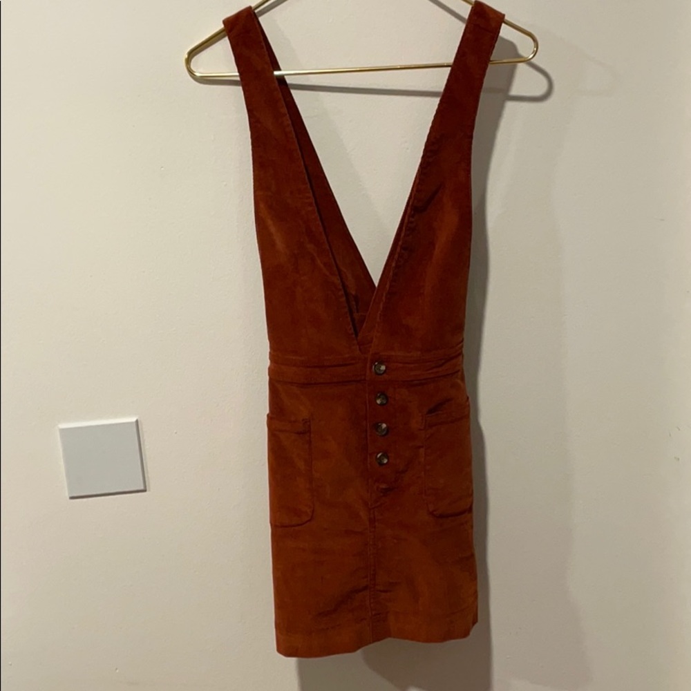 Free People corduroy mini skirt jumper